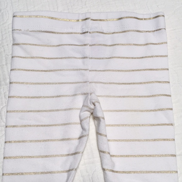 6-9m (6/$20) Sparkle-Gold Striped Leggings - Picture 9 of 11